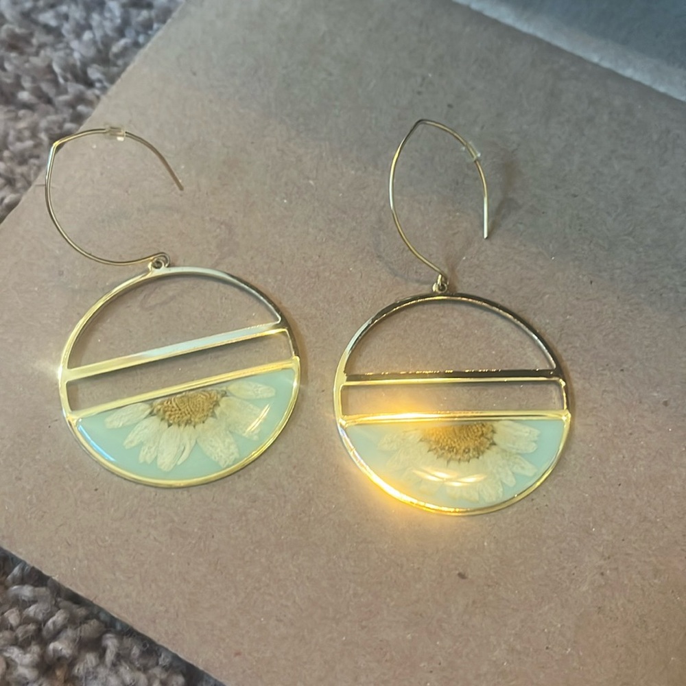 Pressed Flower Earrings